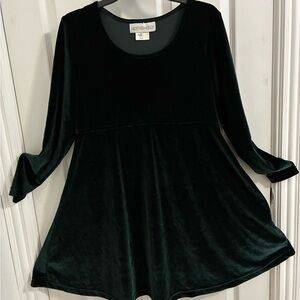 Motherhood Maternity Deep Green Velvet Tunic